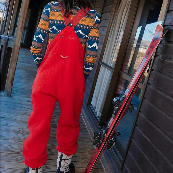 Free People Movement Hit the Slopes Salopette Fleece - Picture 2 of 2